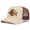 Khaki, variant on Vergiac Trucker Hat Fish Emblem Embroidery Breathable Mesh Back 100% Polyester Unisex Baseball Cap Multi Colors for Spring Fall Outdoor