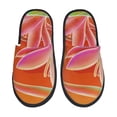 thumbnail image 1 of Balery Orange Flower Psychedelic Pantuflas de Casa de Felpa Silenciosas con Diseño Estampado, Zapatillas Cómodas Antideslizantes de Algodón para Interior-Large, 1 of 8