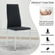 Dining Chairs Set of 2, Modern PU Leather Armless Chairs with High Back & Padded Cushion Seat & Metal Legs,Dinner Chairs Side Chairs for Kitchen Restaurant Living Room - image 5 of 7