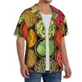 thumbnail image 4 of Balery Spices And Herbs Men's Casual Button Down Shirt Short Sleeve Textured Summer Cuban Beach Shirts-X-Large, 4 of 7