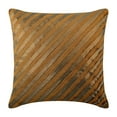 thumbnail image 4 of Gold Throw Pillows Cover Couch, Metallic Stripes Textured Pintucks Pillows Cover, 14x14 inch (35x35 cm) Pillow Case, Square Silk Pillowcase, Striped, Modern - Unfolding Gold Copper, 4 of 10