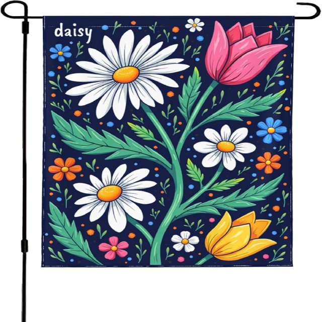 JJKBVCLO Panneaux de Jardin Double Renard Floral Résistant