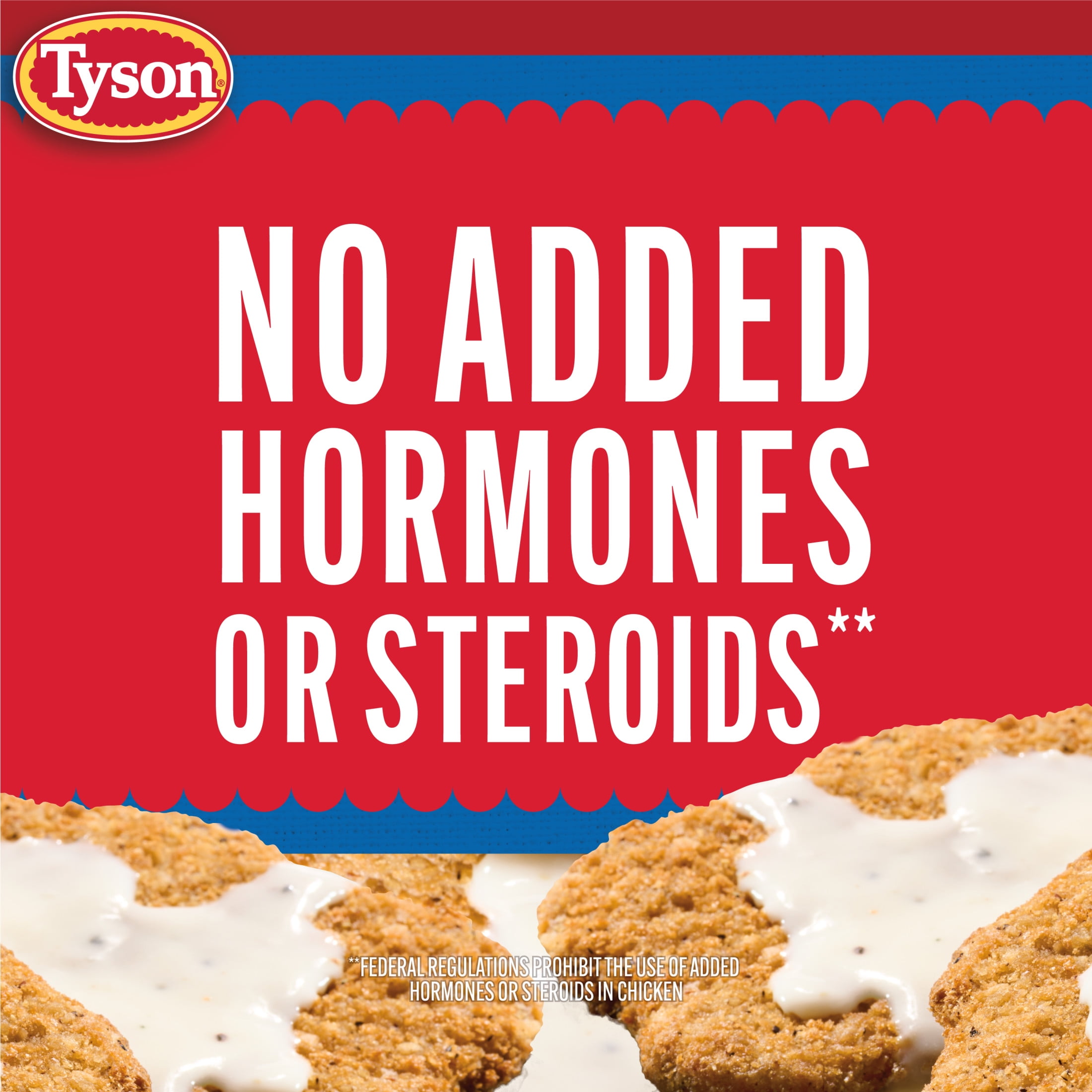 Tyson Country Fried Steaks with Gravy Mix, 22.75 oz (Frozen, Fully Cooked)