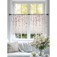 thumbnail image 4 of Spring Floral Sheer Curtains 2 Panels Set Japanese Watercolor Cherry Blossom Pink Flowers Sheer Window Curtains Light Filtering Rod Pocket Voile Drapes for Bedroom Living Room 52"x54", 4 of 9
