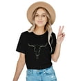 thumbnail image 4 of MOUSYA Boho Cow Skull Shirt Women Cowgirl T-Shirt Vintage Western Rodeo Graphic Tee Short Sleeve Bull Skull Casual Top, 4 of 11