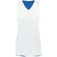thumbnail image 5 of Augusta Ladies Tricot Mesh Reversible 2.0 Jersey 163 Royal/White Xl, 5 of 7