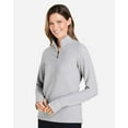 thumbnail image 2 of North End NE725W Women's Spirit Textured Quarter-Zip Pullover-PLATINUM HEATHER-XL, 2 of 6