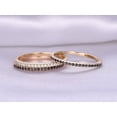 thumbnail image 3 of 0.75 Carat 3 Wedding Rings Set Black And White Moissanite Diamonds Wedding Ring 925 Sterling Silver With 18k Rose Gold Plating, 3 of 5