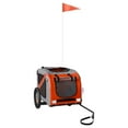 Bicycle Trailer Dogs Orange and Grey Oxford Fabric and Iron