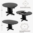 thumbnail image 3 of Blotout Extendable Round Dining Table, 43.3"-59" Expandable Oval Kitchen Table with Hidden Storage, Modern Wood Grain Pedestal Base, Dining Table for 4-8 People, 3 of 10