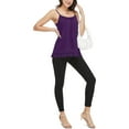 thumbnail image 4 of MANIFIQUE Summer Tank Tops with Built in Bra Cup for Women Loose Fit Pleated Lace Hem Flowy, 4 of 6