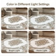 thumbnail image 7 of ODIKA Beige Detailing Symmetrical Scrolling Vines Faded Rugsbeige Non-Slip Chair-Friendly for Dining Room, Large Office, Lounge, 7 of 7