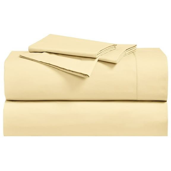 Cool Percale Sheet Set Extra Deep 22" Pockets "Hotel Linen" Matte finished by Abripdeic - King - Gold