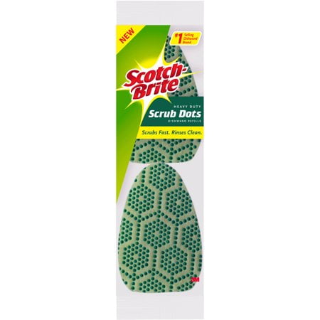 - (4 Pack) Scotch-Brite Scrub Dots Heavy Duty Dishwand Refills, 2/Pack