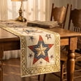thumbnail image 5 of JeashCHAT 4th of July Table Runner 72"x13", Patriotic Red White Blue Star Table Runner for Independence Day Party Home Kitchen Dining Table Decor, 5 of 7