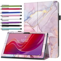 elitegadget Case for Lenovo Tab M11 (2023) TB-330FU/TB-331FC - Slim Lightweight Folio Stand Cover PU Leather Case   1 Random Color Stylus (Pink Marble)