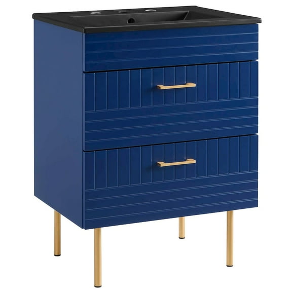 Modway Daybreak 24" Bathroom Vanity in Blue Black