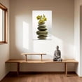 thumbnail image 2 of ZHONGYUTONG Zen Wall Art Stones Picture Orchid Canvas Painting Purple Zen Water Prints Spa Bathroom Decor Meditation Yoga Room Office Home Framed (12.00" x 18.00"), 2 of 4