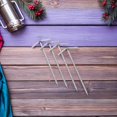 thumbnail image 4 of LOLIPPYY 4-Pack Stainless Steel Tent Stakes Extra for Enhanced Stability and Wind Resistance Outdoor Ground Anchors, 4 of 8