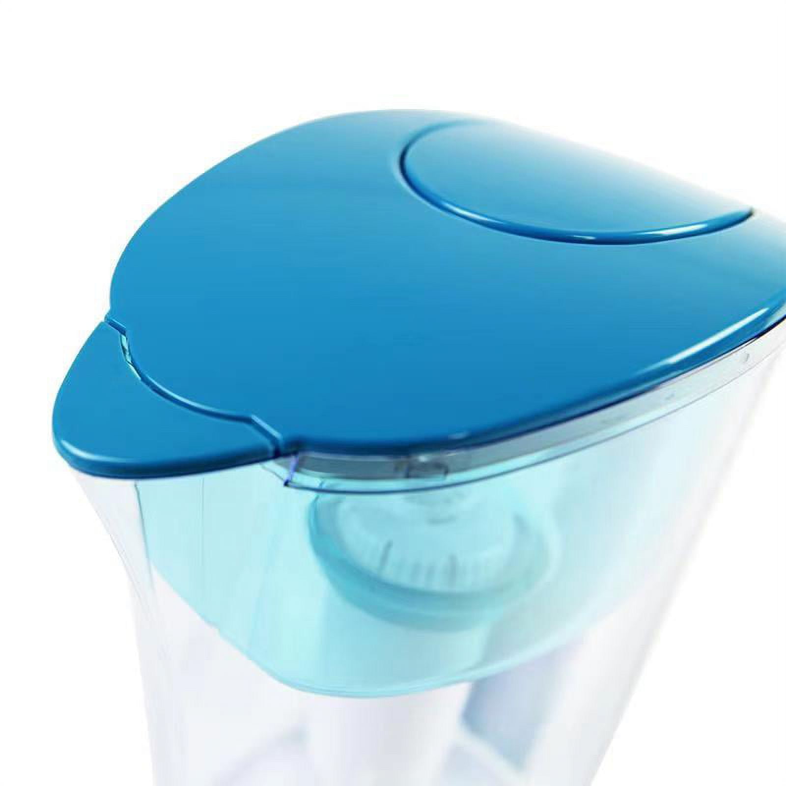Great Value 10-Cup Water Pitcher, Blue, BPA-Free, BRITA Compatible, 2.5"Hx2.5"Wx4.8"D