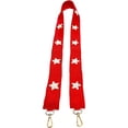 thumbnail image 2 of Lashicorn Beaded Purse Strap with White Stars Alabama College Game Day Clear Handbag Replacement Strap Arkansas Stadium Football University 49 x1.75 Ole Gold Miss Hardware Clips, 2 of 5
