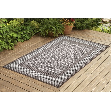 Outdoor Sisal Rug Benissimo Indoor / Outdoor Sisal Area Rug Tile Collection Non-Skid, Woven, Durable, and Easy Cleaning | Machine Rug for Living Room, Kitchen, Garage, Kids room etc. | 6x9 | Dark Brown ()