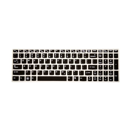 PcProfessional Black Ultra Thin Silicone Gel Keyboard Cover for Lenovo IdeaPad Z50, Y50, Y500 G575, G770, G580, G585, Flex 15, Flex 2 15 Laptop