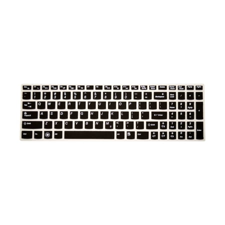 PcProfessional Black Ultra Thin Silicone Gel Keyboard Cover for Lenovo Ideapad Flex 3 Edge 2 Ideapad 300 15.6