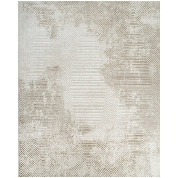 Nourison Dekor 7'10" x 9'10" Ivory Taupe Modern Indoor Rug