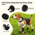 thumbnail image 3 of IDOMIK Dog Rain Boots 4-Pack, Waterproof Silicone Paw Protectors, Anti-Slip Sole, Double Hook & Loop Straps, Black, XXXL, 3 of 8