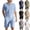 Black, variant on CHUMUD Cotton Linen 2 Piece Sets for Men Half Button Collared Short Sleeve Shirts and Drawstring Cargo Shorts Summer Trendy Casual Vacation Outfits