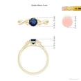 thumbnail image 5 of Angara Natural 0.6 Ct. Blue Sapphire Solitaire Ring in 14K Yellow Gold for Women (Ring Size: 12), 5 of 10