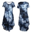 thumbnail image 6 of WBQ Womens Long Nightgowns Soft V Neck Nightshirts Short Sleeve House Dress with Pockets Casual Loose Nightdress Full Length Sleep Shirt,Plus Size S-3XL, 6 of 8
