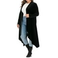 thumbnail image 6 of YouLoveIt Plus Size Women Velvet Cardigan Long Sleeve Loose Women Outerwear Long Sleeve Open Front Drape Cardigans Women Long Sleeve Shirt Women Velour Coat, 6 of 7