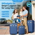 thumbnail image 2 of IMGadgets Go Luggage 3pc Set (Blue) | Lightweight & Durable ABS Polycarbonate | 360° 4x Dual Spinner Wheels | TSA-Approved Lock | 3 GPS World Smart Tags | Spacious Design | Retractable Iron Handle, 2 of 9