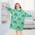 thumbnail image 5 of joogoo Blanket Hoodie for Green Palm Trees Oversize Sweatshirt 3-14 YR L, 5 of 7