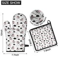 thumbnail image 6 of White Cow Cloud Pattern Kitchen Oven Mitt and Pot Holder Sets 2 Pcs for Baking, Cooking and Grilling, Heat Resistant Up To 392 °F, 6 of 7