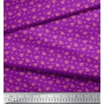 thumbnail image 3 of Soimoi Purple Cotton Voile Fabric Circle & Heart Print Fabric by the Yard 42 Inch Wide, 3 of 3