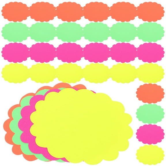 GOOHOCHY  80 Pcs Colored Paper Bulletin Board Name Cutouts Decoration