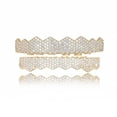 thumbnail image 1 of Oro Iced Out Diamond Dientes Braces Para Hombres Mujeres Hip Hop Grills Para Sus Dientes Superior E Inferior Unisex Rapper Braces Jewelry Monstrate CE007465-01, 1 of 6