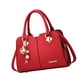 thumbnail image 5 of Bolso de mano para mujer, estilo hobo, moderno, con cremallera y asa, tipo cartera, bolso con asa Rojo, 5 of 9
