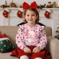 thumbnail image 2 of Yuyamidu Toddler Strawberry Axolotl Sweatshirt for Girls 1T-2T Pink Long Sleeve Ruffle Shoulder Crewneck Sweatshirts Pullover Tops Soft Lightweight Play Wear for School Outdoor, 2 of 8