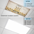 thumbnail image 4 of 2 Pack Summer Fluorescent Light Covers for Ceiling Lights Sunflower Gnome Bee Yellow Plaid Truck Farm Retro Magnetic Ceiling Light Covers Overhead Light Filters for Office Classroom Home, 4 of 9