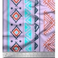 thumbnail image 1 of Soimoi Japan Crepe Satin Fabric Aztec Geometric Decor Fabric Printed Yard 42 Inch Wide, 1 of 3