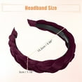 thumbnail image 2 of Solid Wide Headbands Non-slip Fashion Wine Red Hair Hoop 1.18inch Wide for Girl Women, 2 of 7