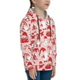 thumbnail image 3 of Haiem Gnome Merry Christmas Pattern Boys Hoodie, Youth Pullover Hooded Sweatshirt, Kangaroo Pocket Hoodie for Kids Girls -Large, 3 of 6