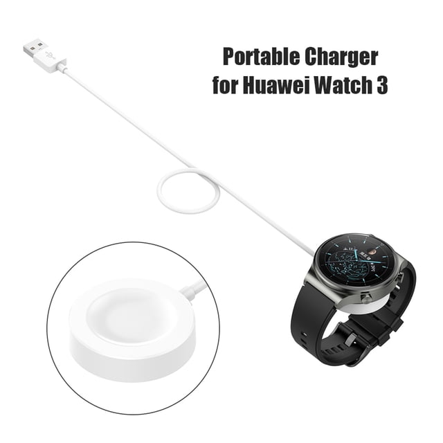 Adaptador de cargador de base de cable de carga USB para Huawei Watch 3 / GT2 (blanco)