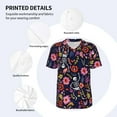 thumbnail image 4 of Balery Dancing Skeletons Floral Garden Baseball Jersey for Men Casual Button Down Shirts Short Sleeve Active Team Sports Uniform-Medium, 4 of 9