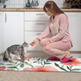 thumbnail image 3 of Pioneer Flower Floral Print Pattern Kitchen Rugs Sets Of 2,Anti Fatigue Kitchen Mat Rugs Non Slip Washable,Decorative Kitchen Floor Mats for Kitchen,Sink,Laundry,17"x30"+17"x47", 3 of 7