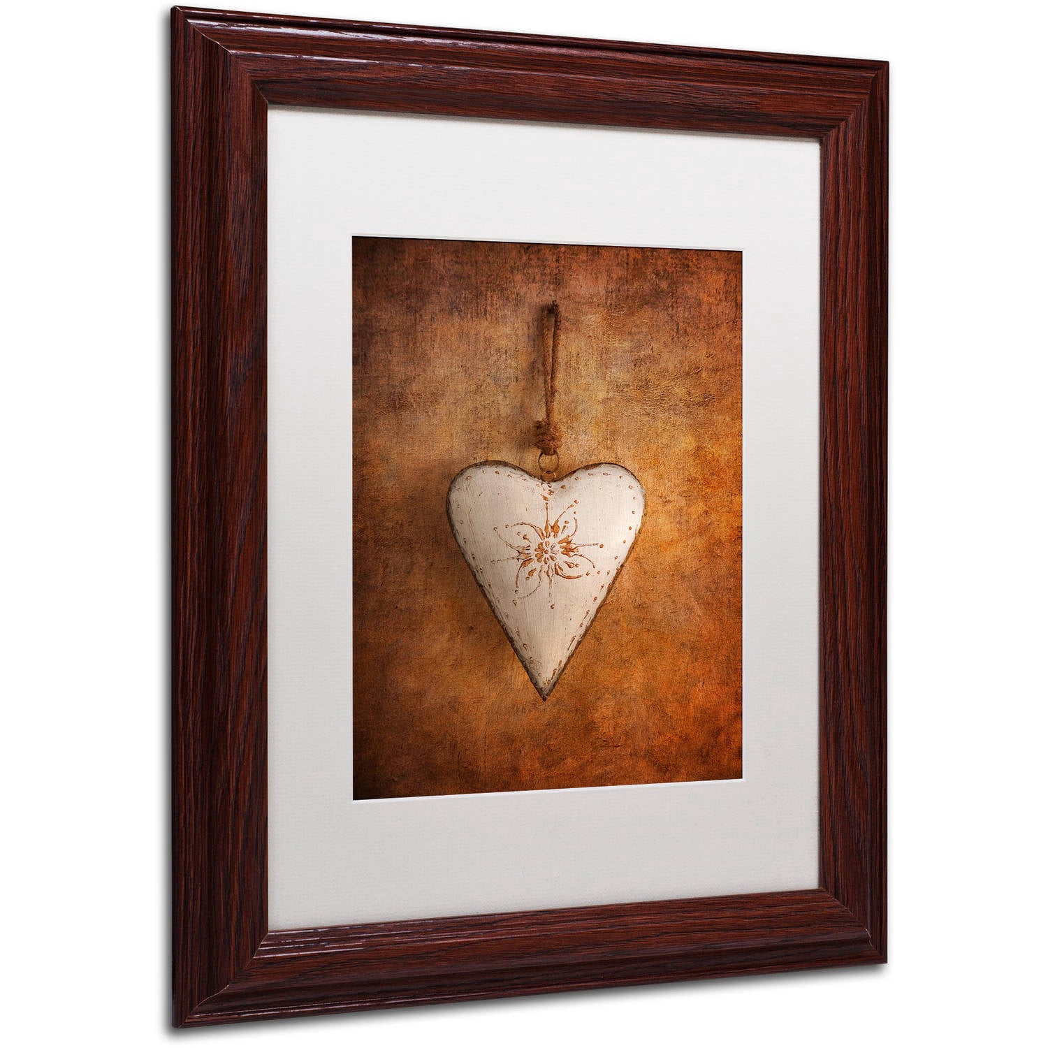 Trademark Fine Art "L'Accroche Coeur" Canvas Art by Philippe Sainte-Laudy, White Matte, Wood Frame
